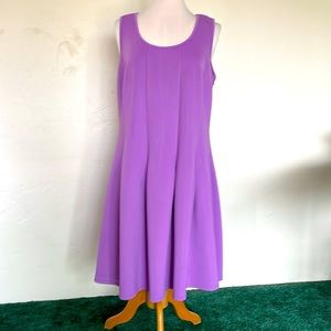 Spense Women Purple Sleeveless Polyester Blend Side Zipper NWT Dress Size 16W